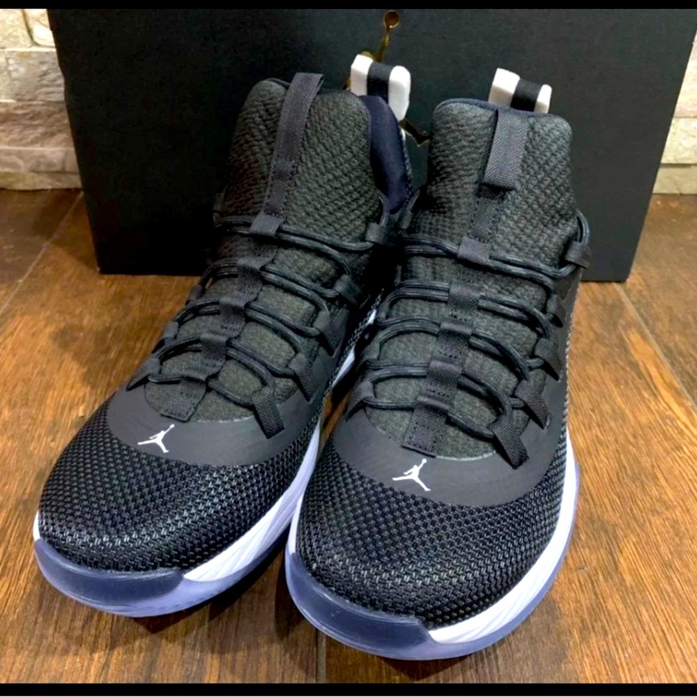 Jordan Black Leather High-Top Sneakers Shoes with Cushioned Midsole NWT …